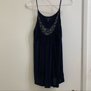 Forever 21 XXI Spaghetti Strap Navy Top